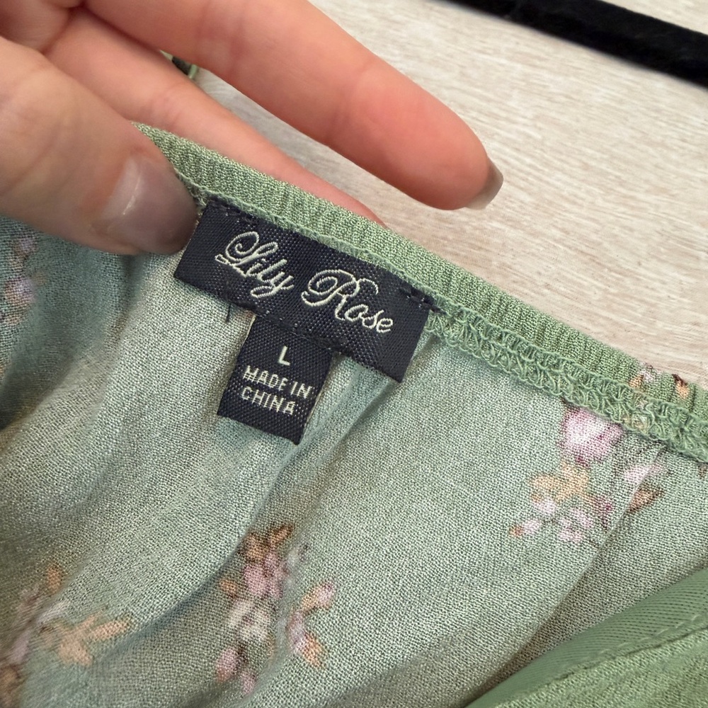 Lily Rose Mint Floral Mini Dress - Picture 4 of 6